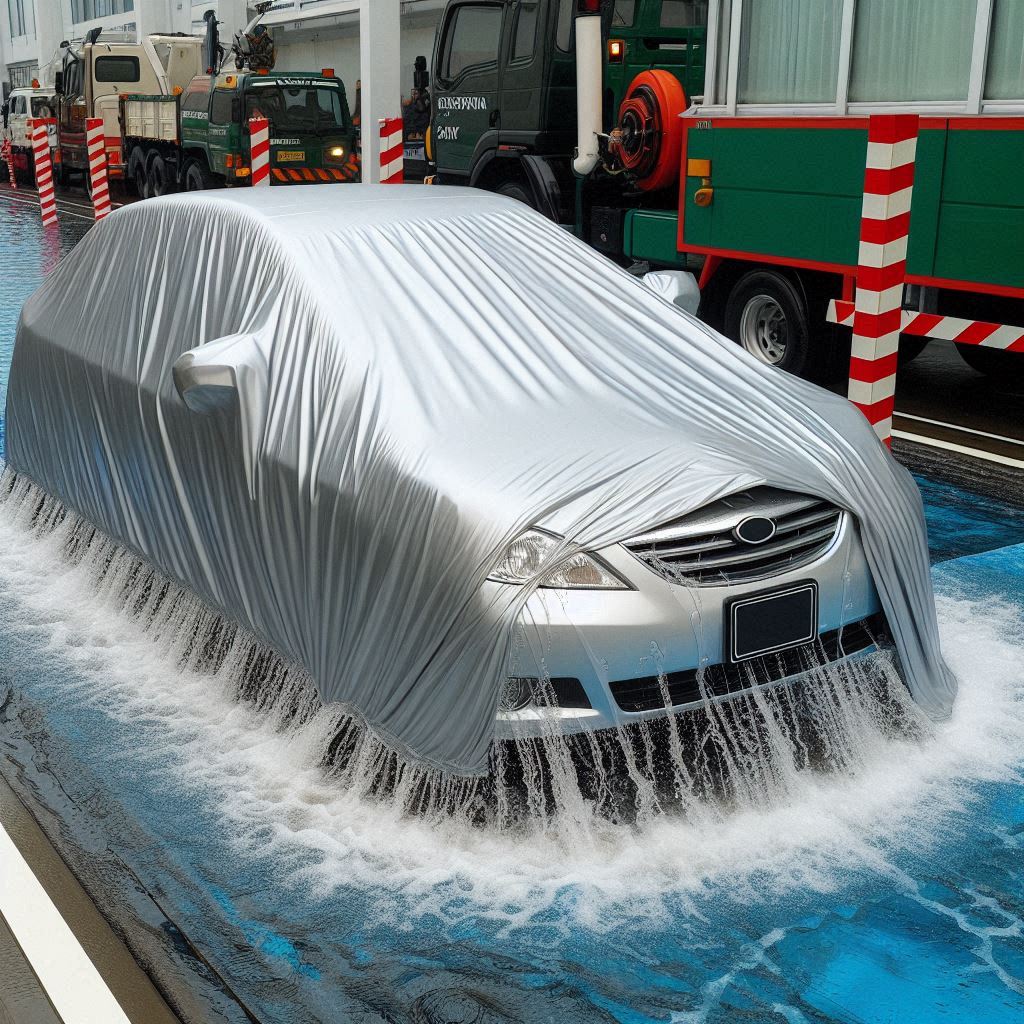 Aquawrap car flood protection cover